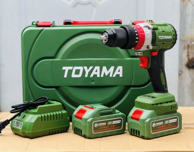 Khoan pin 13mm 80Nm 21V TOYAMA - Z10 động cơ BRUSHLESS, Chân pin phổ thông M21